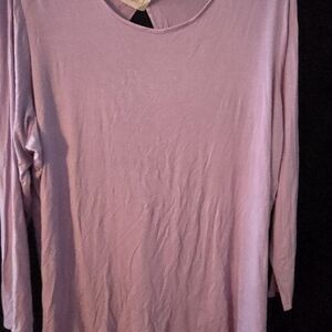 Rhonda Shear Lavender Long Sleeve Top